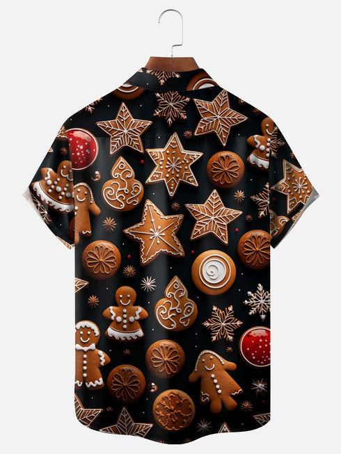 Men's Christmas Funny Graphic Short Sleeve Hawaiian Shirt
